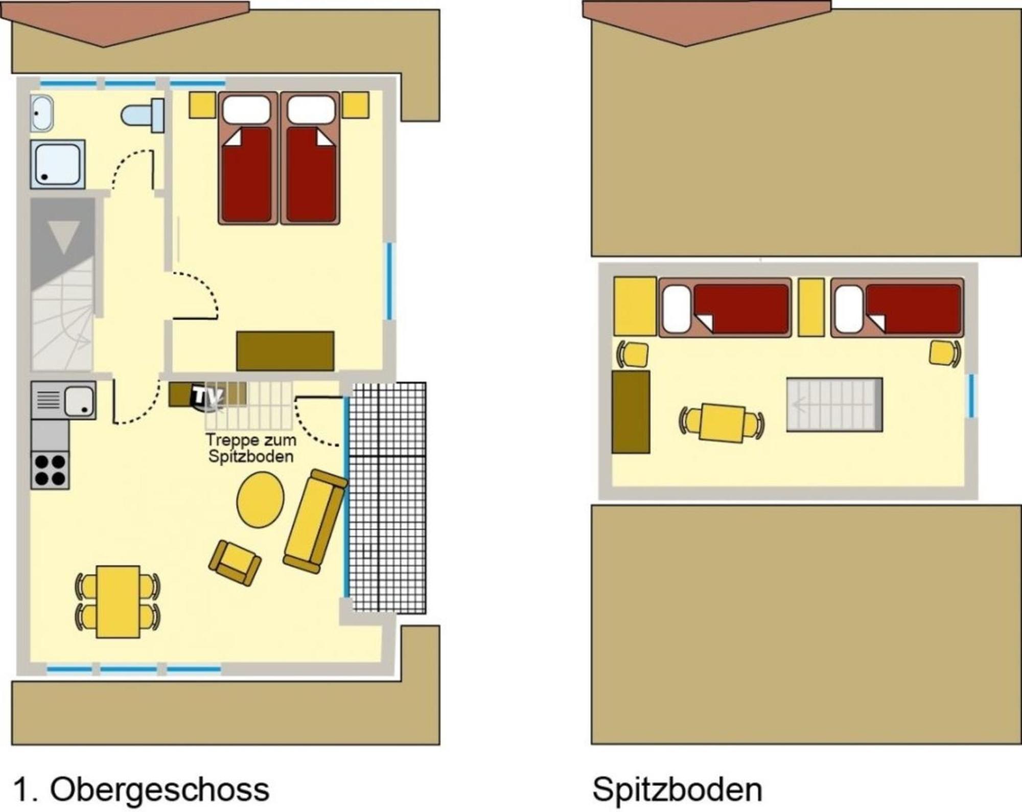 Ferienwohnung Nr 07 Og Spitzboden 博恩 外观 照片